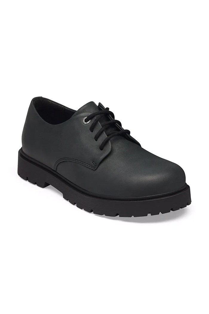 Birkenstock Highwood Lace Low LEOI mokasyny męskie skórzane 1033117. czarny AW26