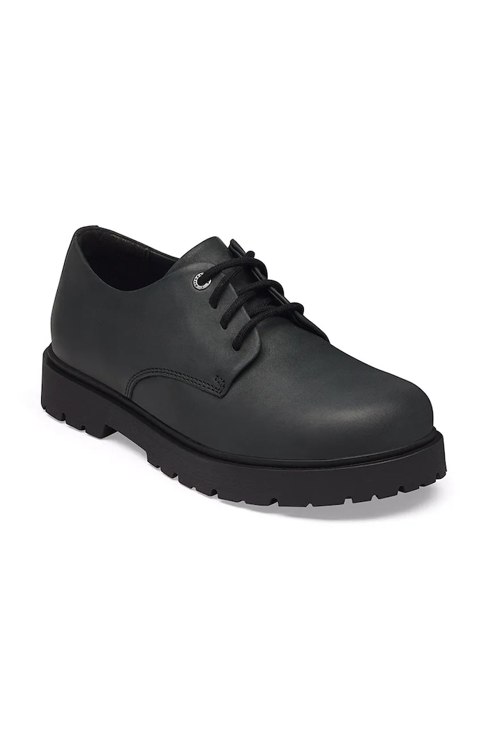 Birkenstock Highwood Lace Low LEOI mokasyny męskie skórzane 1033117. czarny AW26