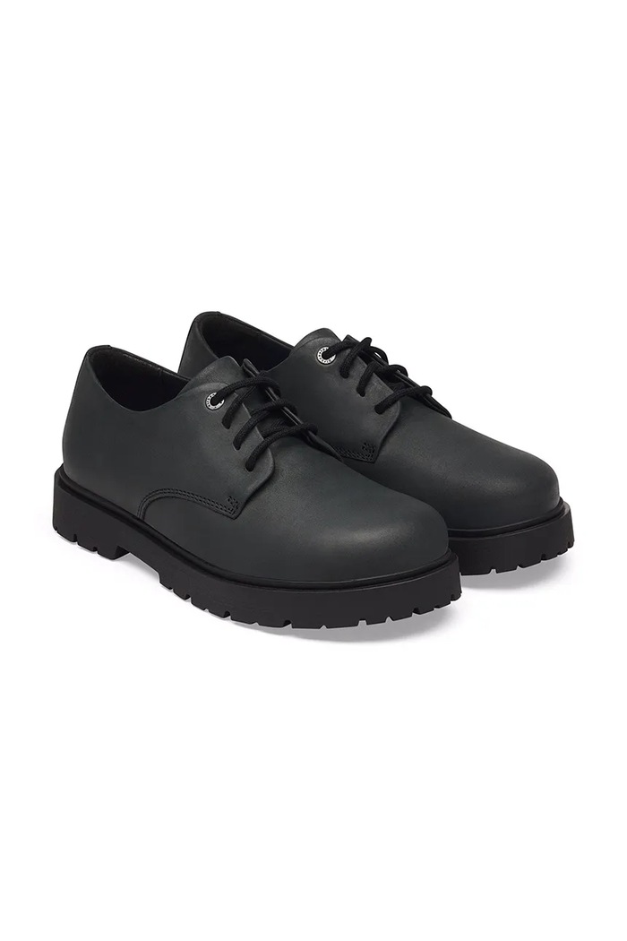 Obuwie Birkenstock Highwood Lace Low LEOI mokasyny męskie skórzane 1033117. czarny