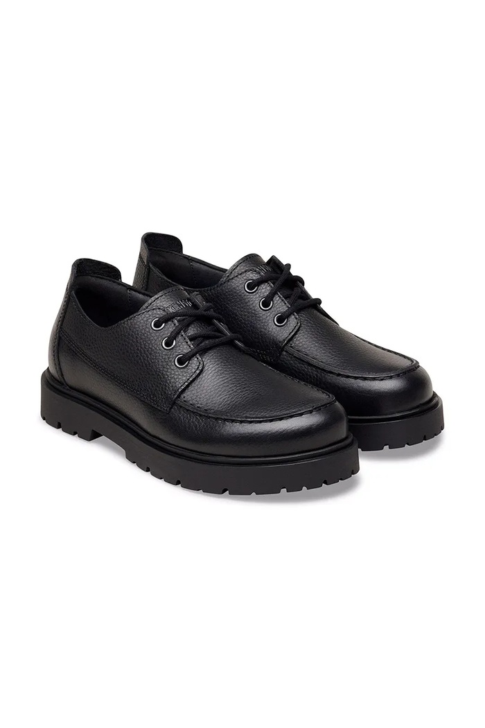 Obuv Birkenstock Highwood Moc Lace Low LENA poltopánky pánske kožené 1031547 čierna