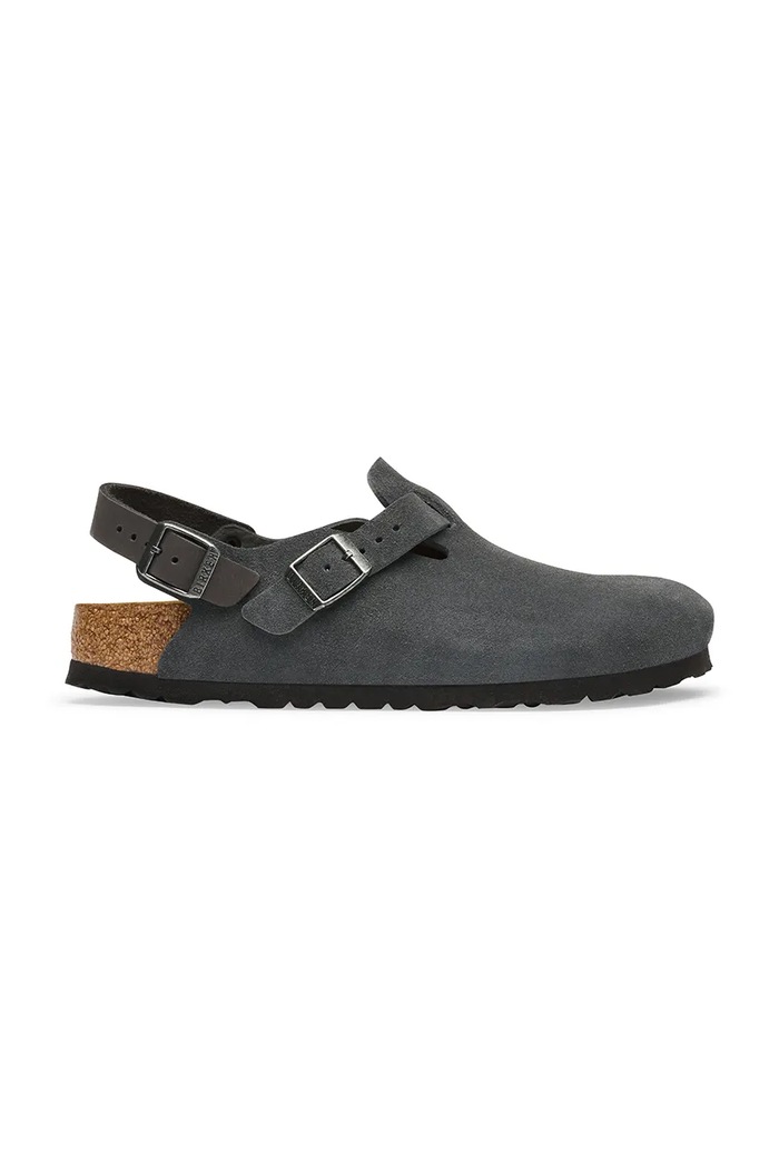 Birkenstock Tokio LEVE sandały męskie zamszowe szary 1032400