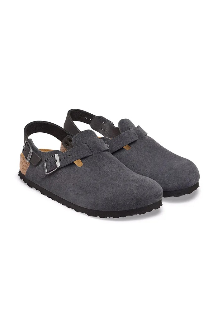 Boty Birkenstock Tokio LEVE sandály pánské semišové 1032400 šedá