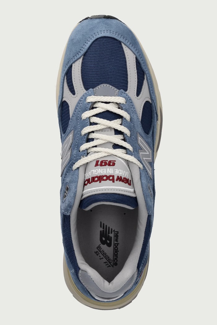 Made in UK sneakersy męskie New Balance U991WS2 niebieski