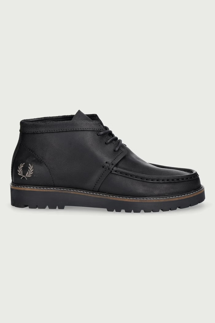 Fred Perry Półbuty męskie skórzane Kenney Mid B3436.102 czarny AW26