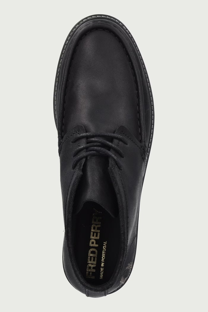 Półbuty męskie skórzane Kenney Mid Fred Perry B3436.102 czarny