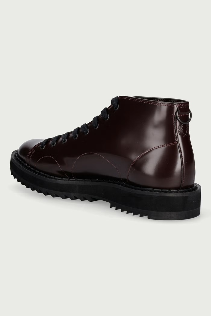 Obuwie Fred Perry Półbuty męskie skórzane G Cox x FP Monkey SB3401.597 bordowy