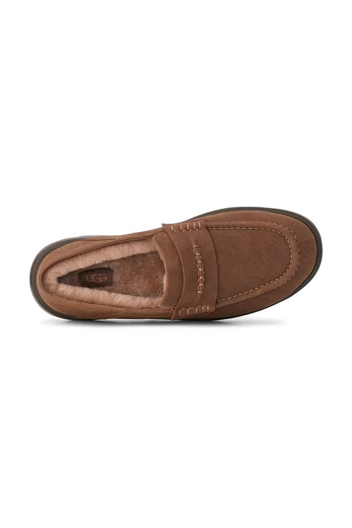 Loafery pánske nubukové M Shep Penny Loafer UGG hnedá 1187432.CHE