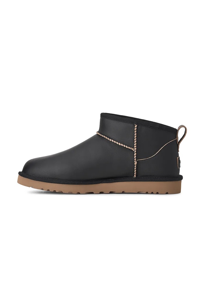 M Classic Ultra Mini Contrast snehule pánske kožené UGG 1183372.BKMP čierna