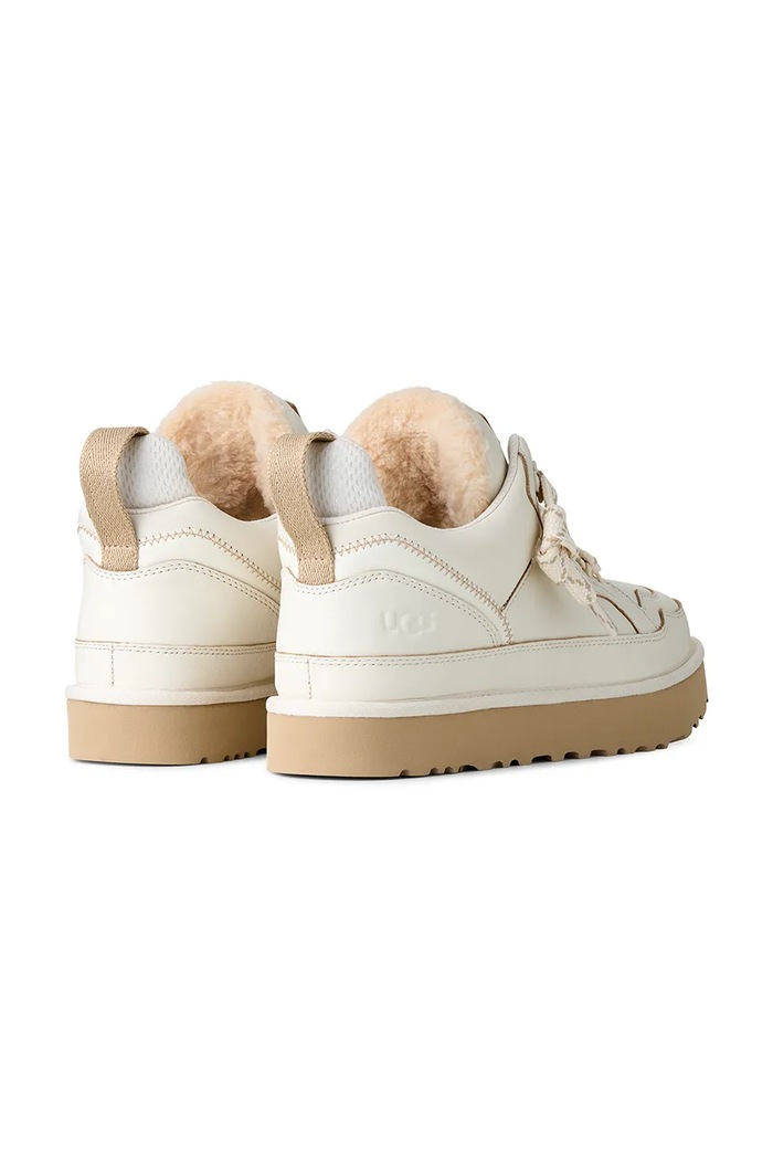 Obuv UGG M Lowmel Contrast sneakers pánske kožené 1180592.JMP biela