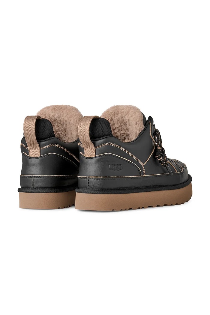 Obuv UGG M Lowmel Contrast sneakers pánske kožené 1180592.BKMP čierna