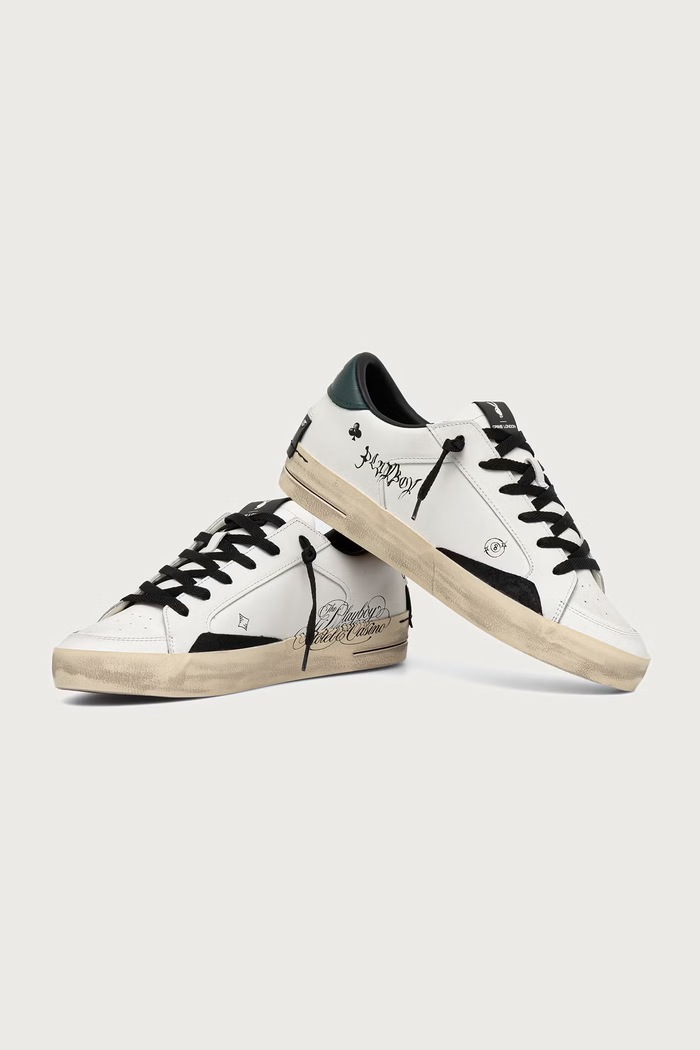 Crime London DECONSTRUCTED sneakers ανδρικά δερμάτινα 77110AA9.10 λευκό