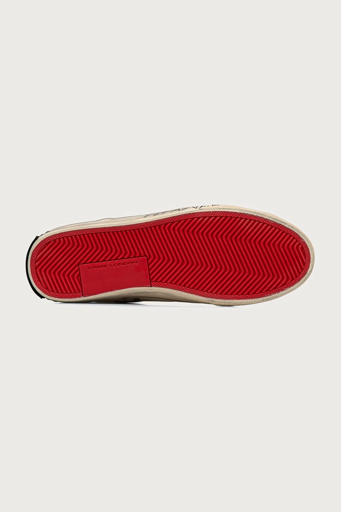 Crime London DECONSTRUCTED sneakers ανδρικά δερμάτινα 77052AA9.10 λευκό