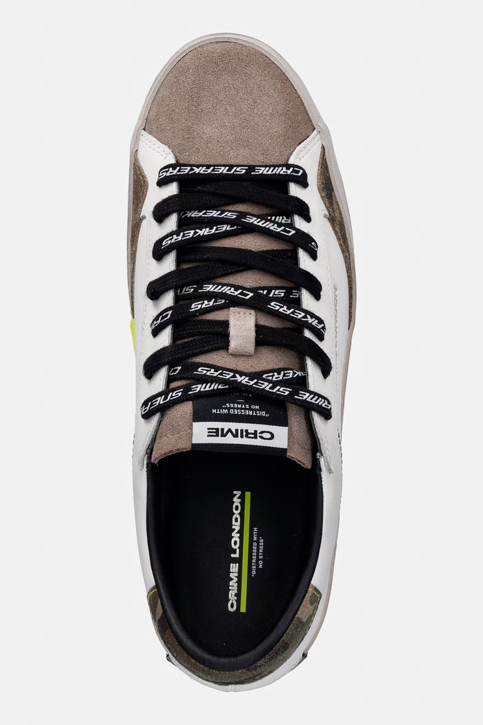 Crime London DISTRESSED sneakers ανδρικά δερμάτινα λευκό 10002AA9.10