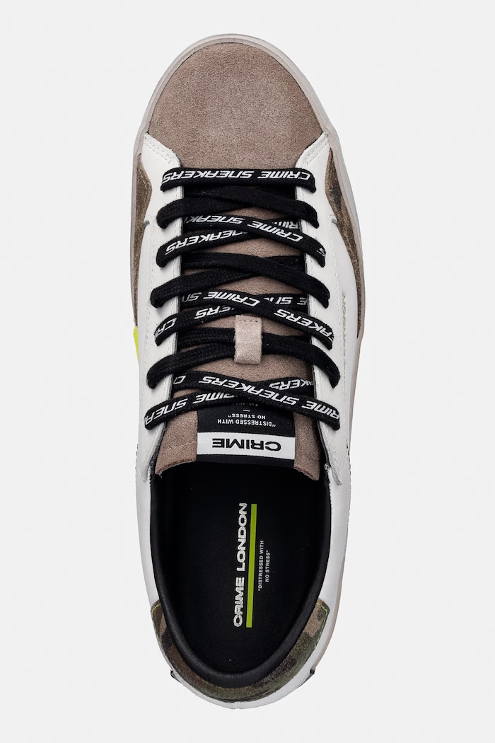Crime London DISTRESSED sneakers ανδρικά δερμάτινα λευκό 10002AA9.10