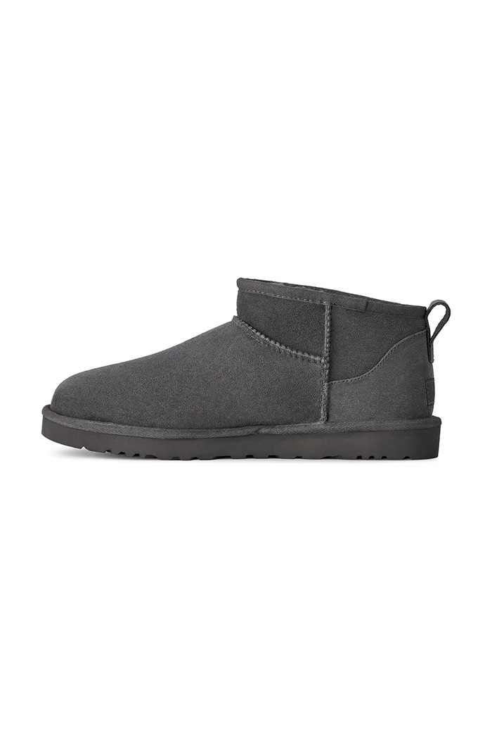 UGG Śniegowce męskie zamszowe M Classic Ultra Mini szary 1137391.DGRY