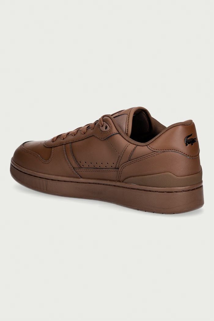 Obuwie Lacoste T-CLIP SET sneakersy męskie skórzane 52SMA0040.DB2 brązowy