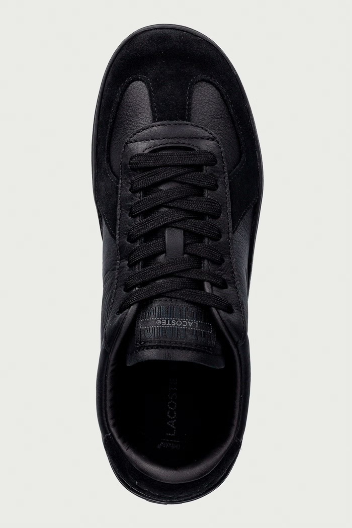 BASESHOT PRO sneakers da uomo in pelle Lacoste 52SMA0145.02H nero