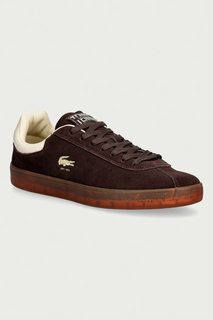 Lacoste BASESHOT sneakers pánske semišové hnedá 52SMA0044.031