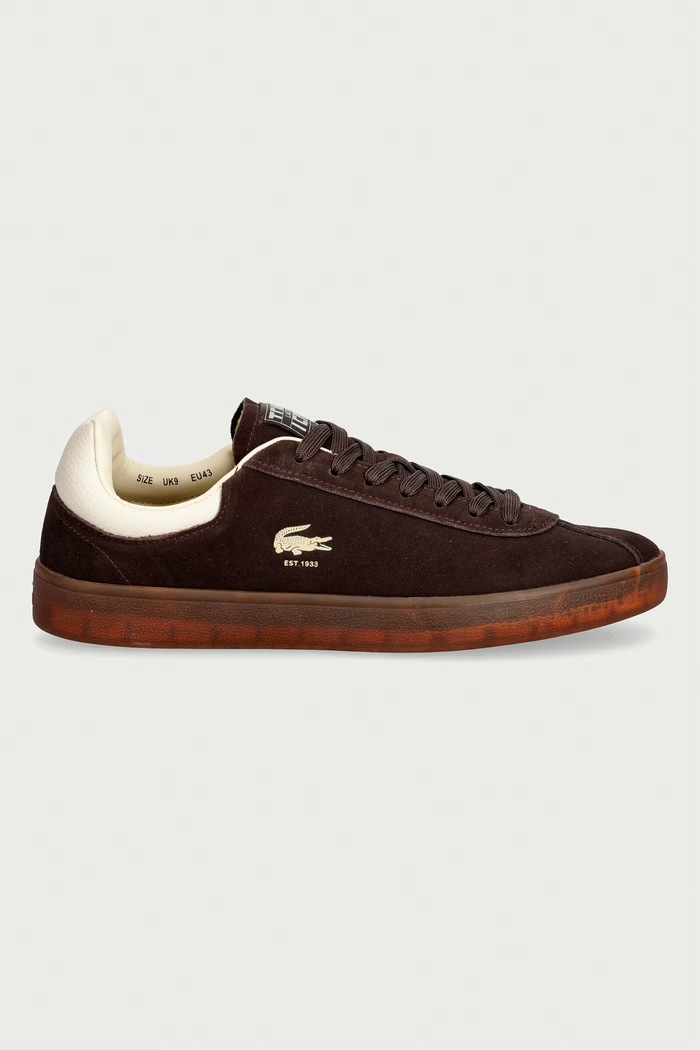 Lacoste BASESHOT sneakers pánske semišové 52SMA0044.031 hnedá AW26