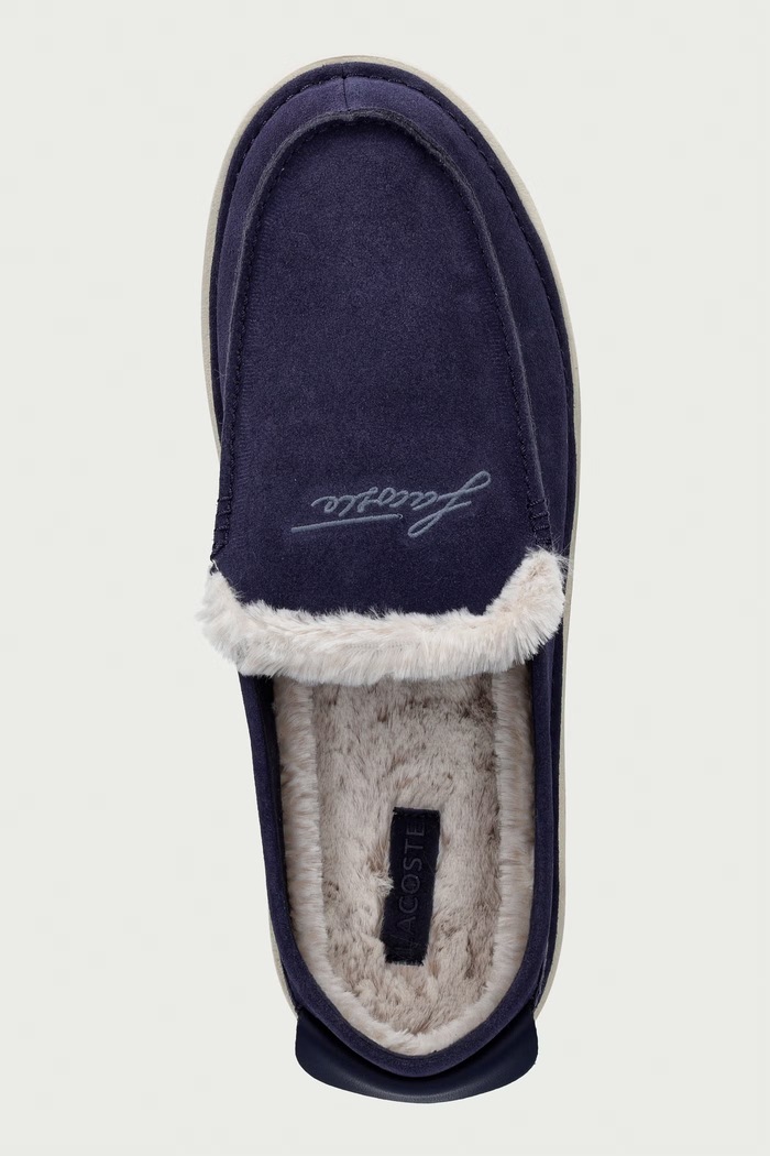 Lacoste mokasyny męskie zamszowe AUBREY SLIPPER granatowy 52CMA0002.J18