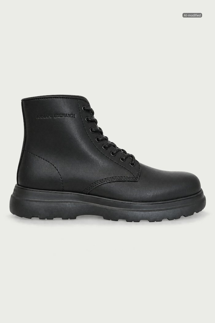 Armani Exchange Trapery męskie skórzane XM003646.AF17328.UC001 czarny AW26