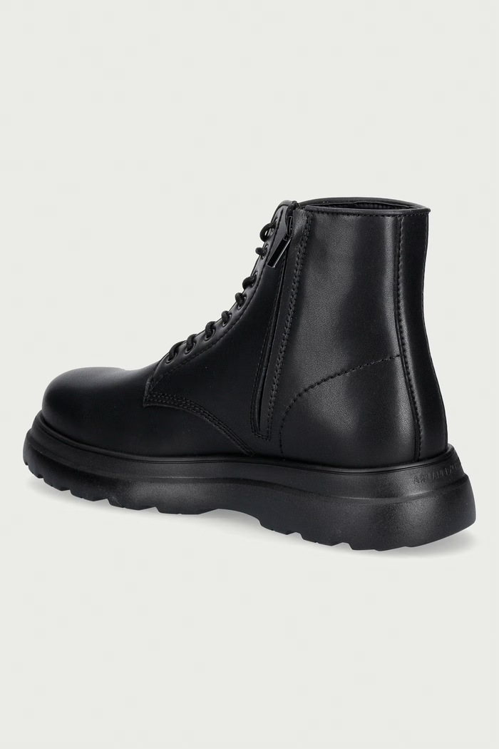 Obuća Armani Exchange gležnjače za muškarce od kože XM003646.AF17328.UC001 crna