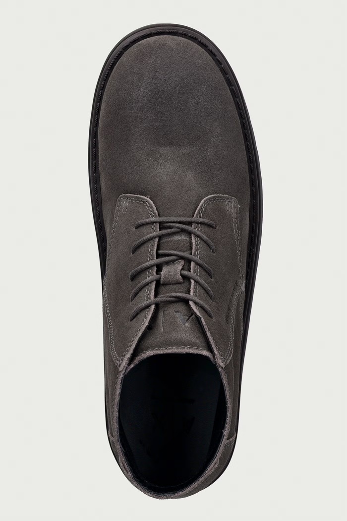 Armani Exchange čizme za muškarce od brušene kože bež XM003605.AF19687.U6125