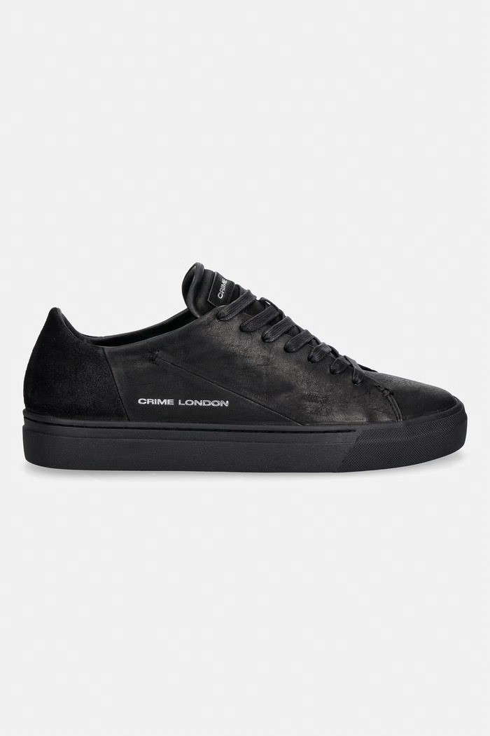 Crime London AMUSE sneakersy męskie skórzane 10806AA9.20 czarny AW26