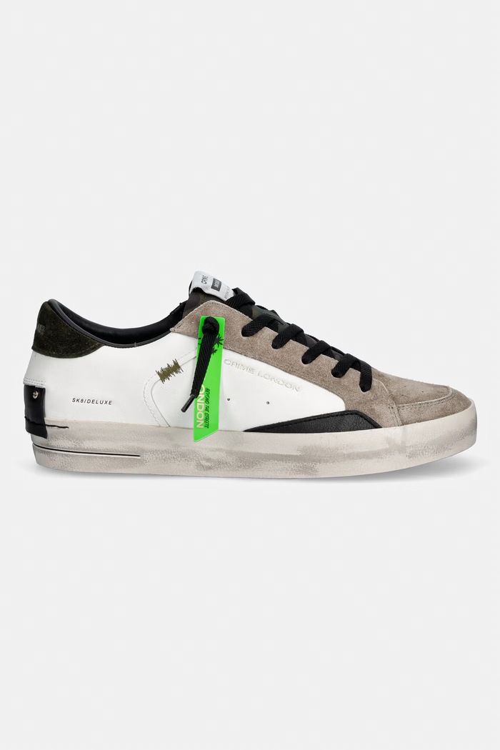 Crime London SK8 DELUXE sneakersy męskie skórzane 10105AA9.10 biały AW26