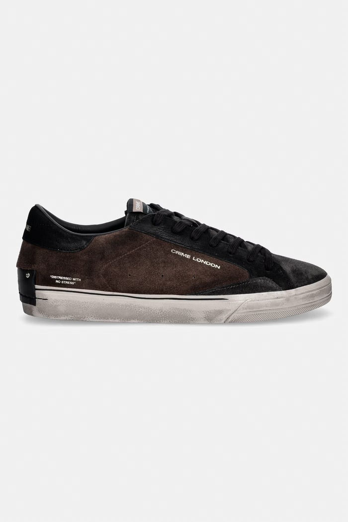 Crime London DISTRESSED 2.0 sneakersy męskie zamszowe 10052AA9.60 brązowy AW26