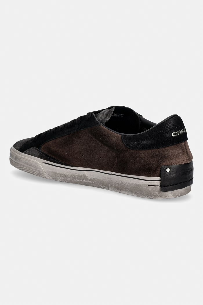 Obuwie Crime London DISTRESSED 2.0 sneakersy męskie zamszowe 10052AA9.60 brązowy