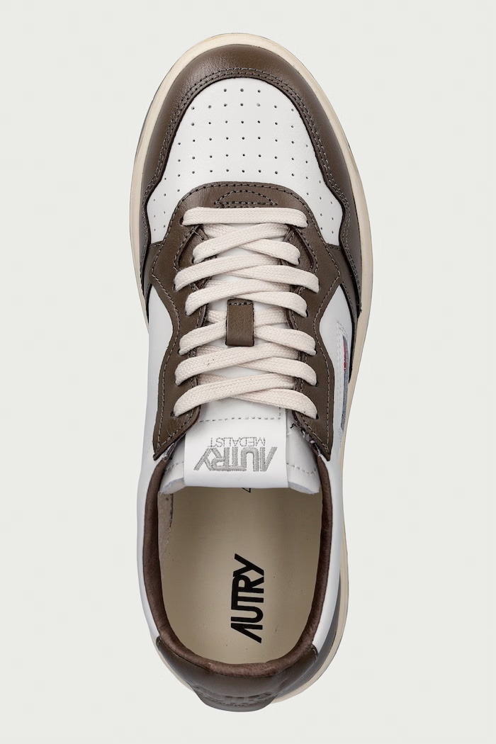 Medalist sneakersy męskie skórzane AUTRY AULMWB68 biały