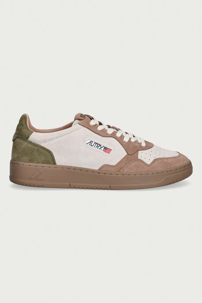 AUTRY Medalist sneakersy męskie zamszowe AULMTS40 beżowy AW26