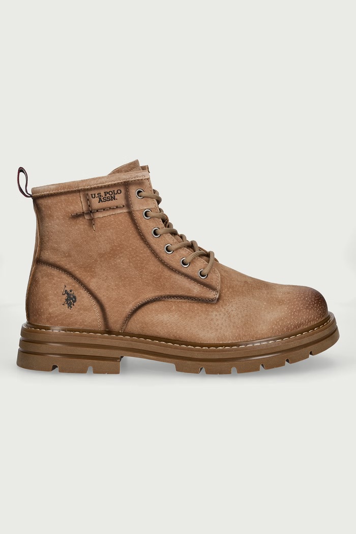 U.S. Polo Assn. Туристически обувки мъжки от набук BERNY002A BERNY002M.GS1.TAN001 кафяв AW26