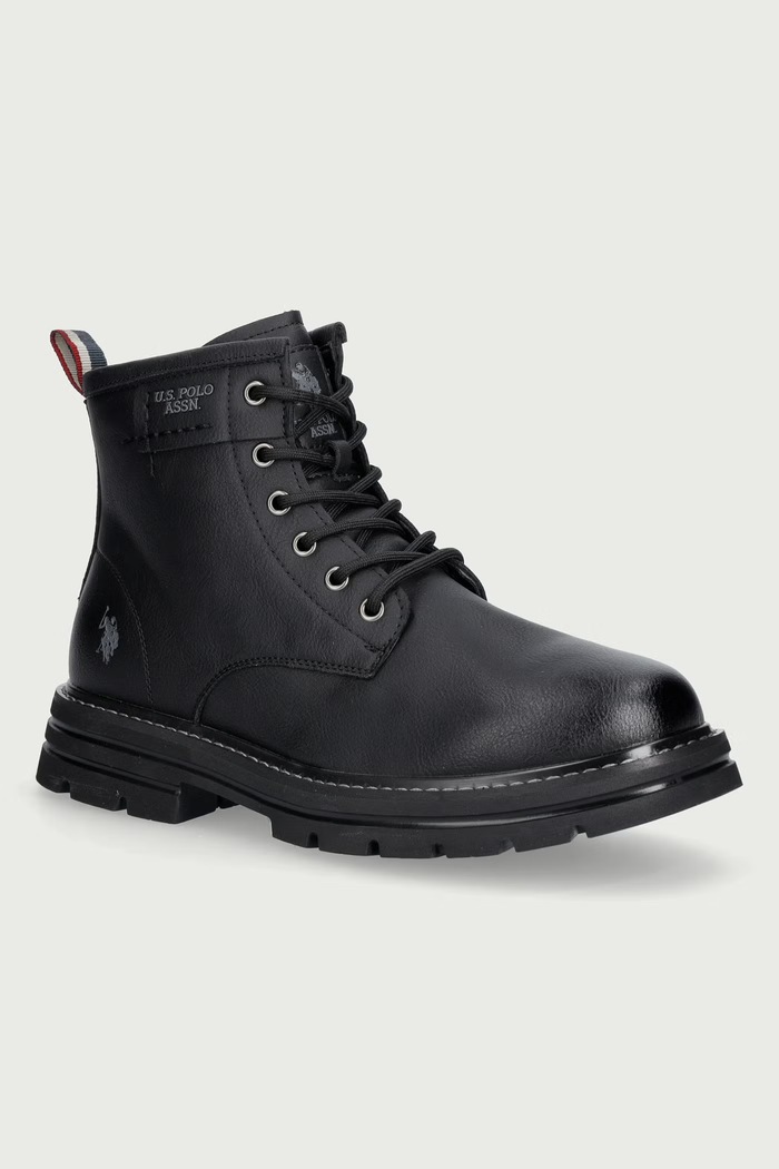 U.S. Polo Assn. Туристически обувки мъжки от кожа BERNY002 черен BERNY002M.GL1.BLK