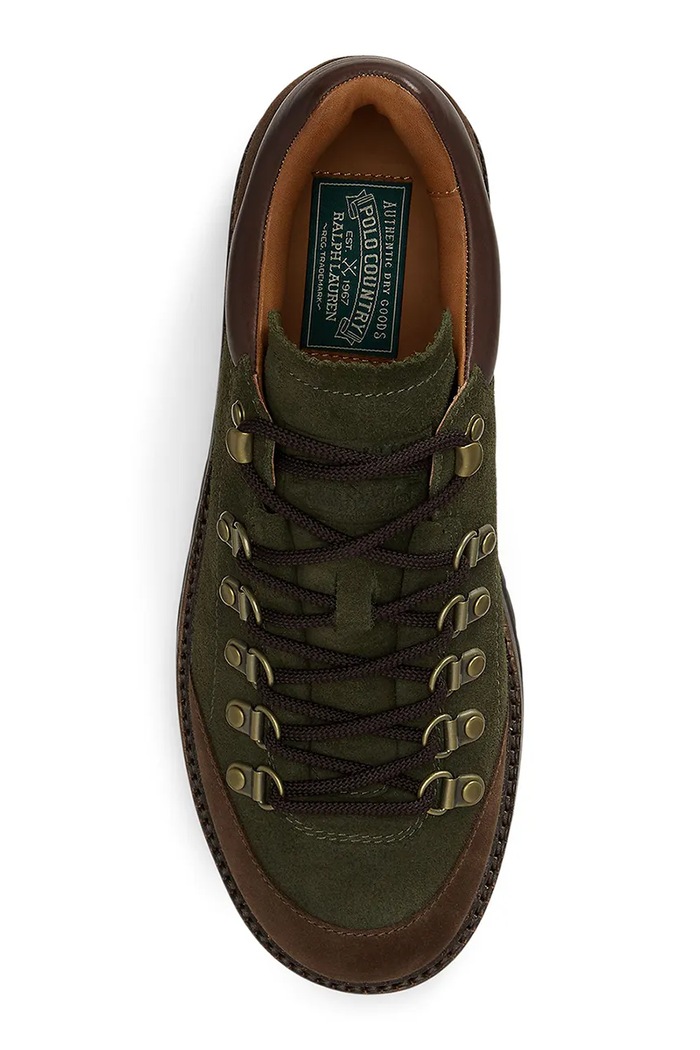 Obuća Polo Ralph Lauren cipele za muškarce od kože Polo Alp Low 812P15877001.200 zelena
