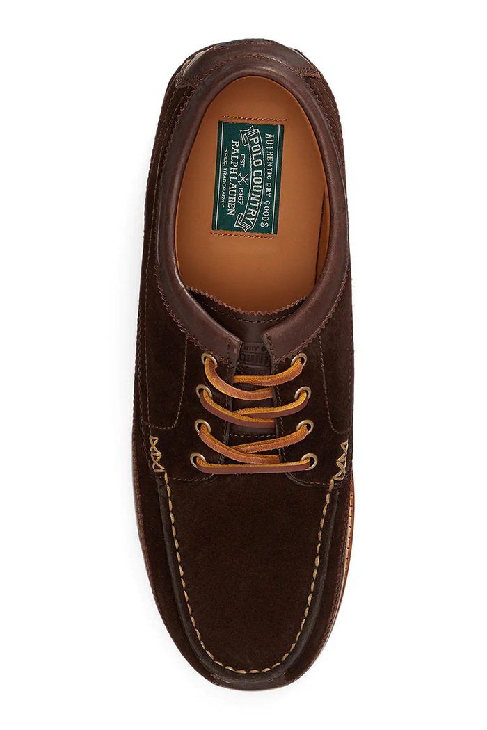 Sneakers ανδρικά δερμάτινα Ranger Wb Lo Polo Ralph Lauren 812P15874001.200 καφέ