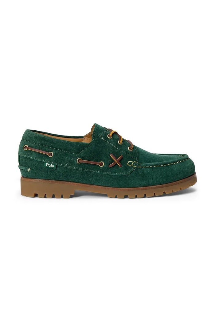 Polo Ralph Lauren Μοκασίνια Ανδρικά σουέτ Ranger Deck πράσινο 812P15866002.300