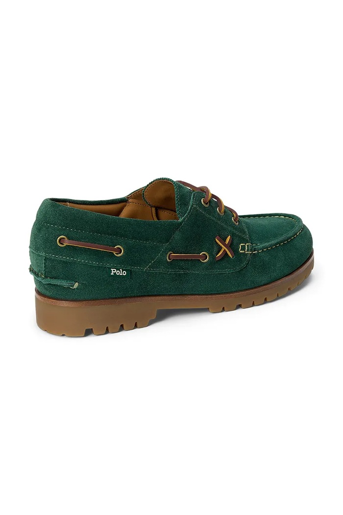 Παπούτσια Polo Ralph Lauren Μοκασίνια Ανδρικά σουέτ Ranger Deck 812P15866002.300 πράσινο