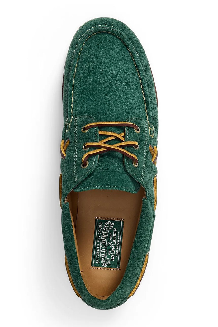 Μοκασίνια Ανδρικά σουέτ Ranger Deck Polo Ralph Lauren 812P15866002.300 πράσινο