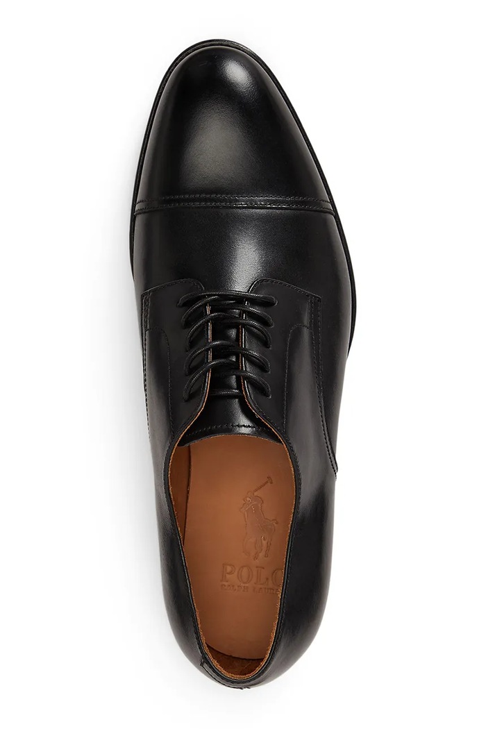 Obuv Polo Ralph Lauren Poltopánky pánske kožené Owen Captoe 811P15885001.001 čierna