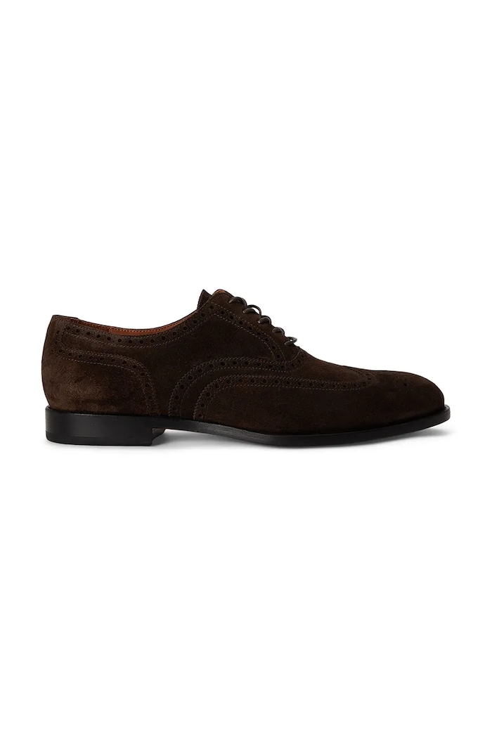 Polo Ralph Lauren Polčevlji moški semišasti Owen Wingtip rjava 811P15884001.200