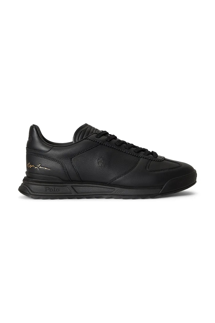 Polo Ralph Lauren Varick Sig sneakers pánske kožené čierna 809P17877001.001