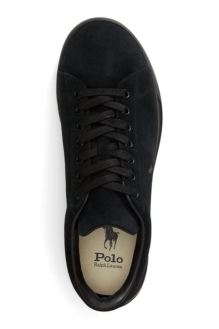 Obuća Polo Ralph Lauren Hrt Crt III tenisice za muškarce od brušene kože 809P15744004.001 crna