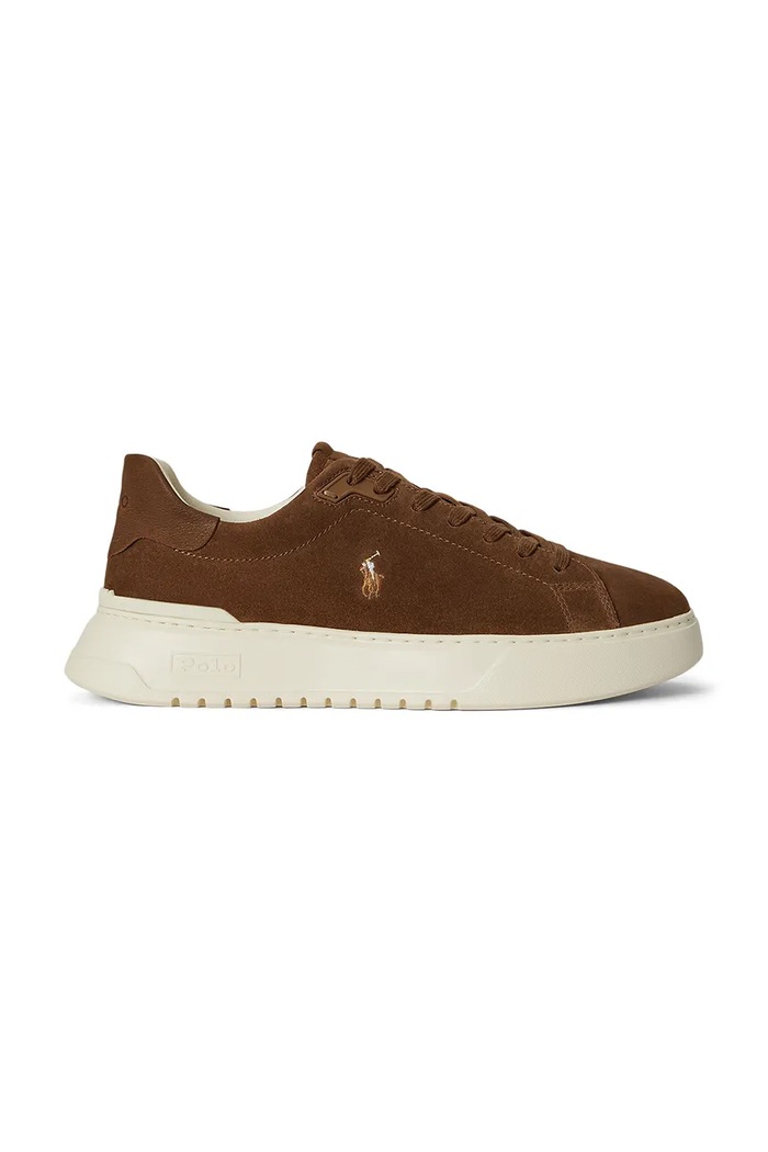 Polo Ralph Lauren Rlite Court tenisice za muškarce od brušene kože smeđa 809P15729003.200