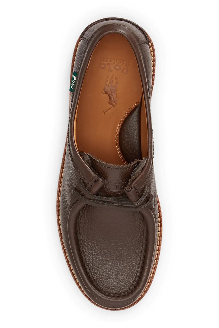 Obuća Polo Ralph Lauren cipele za muškarce od kože Jett Apron 803P15860002.201 smeđa