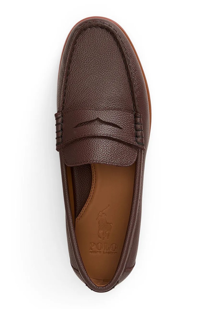 Obuća Polo Ralph Lauren Mokasinke za muškarce od kože Merton Penny 803P15850002.201 smeđa