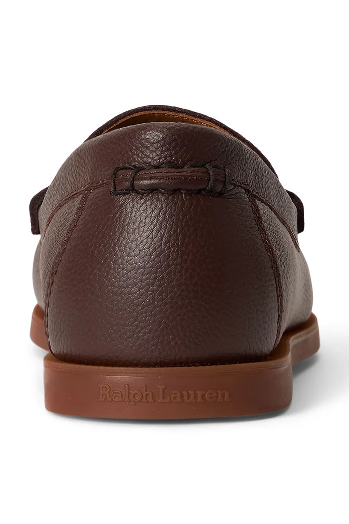 Mokasinke za muškarce od kože Merton Penny Polo Ralph Lauren 803P15850002.201 smeđa