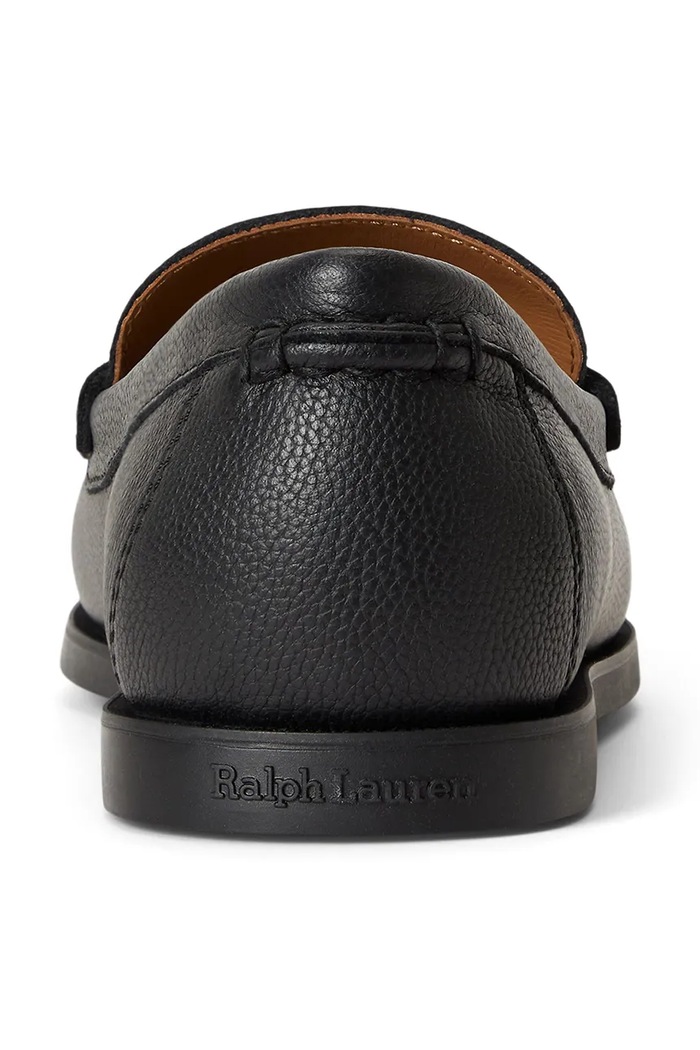 Loafery pánske kožené Merton Penny Polo Ralph Lauren 803P15850001.001 čierna