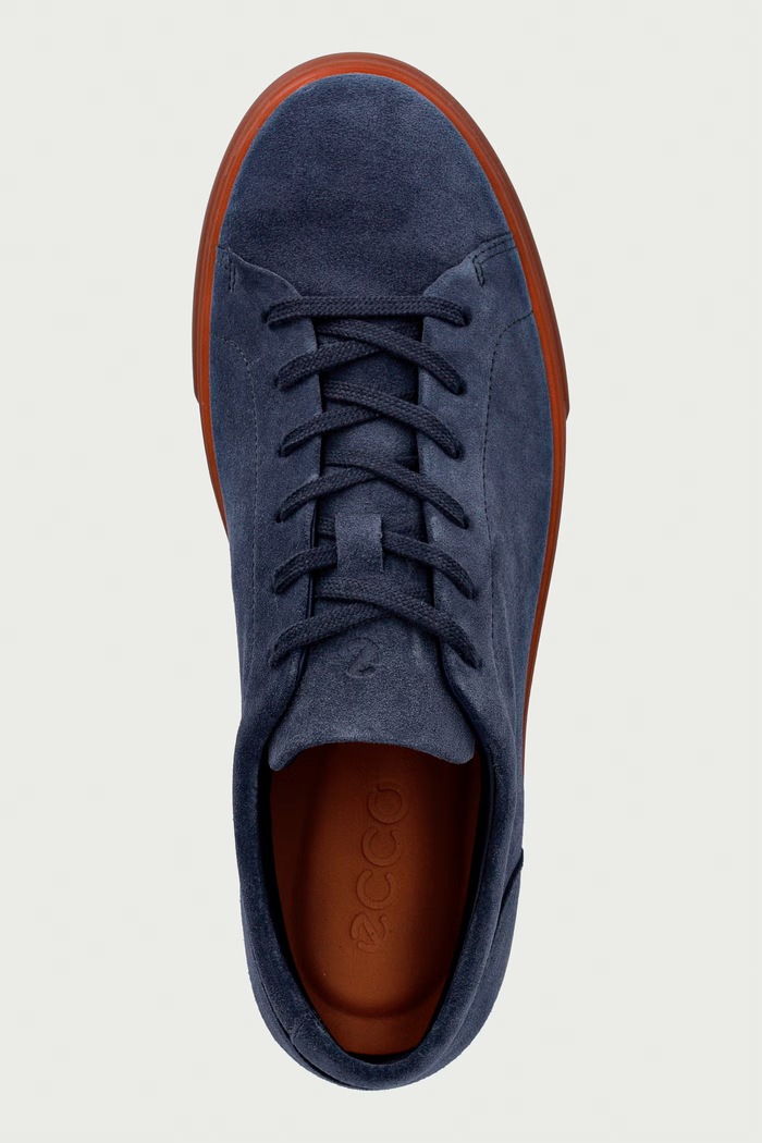 Ecco Soft 10 sneakers ανδρικά σουέτ σκούρο μπλε 560114.05415